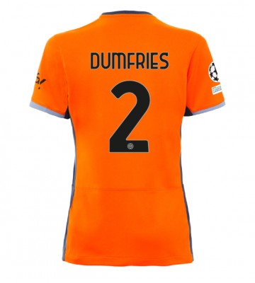 Inter Milan Denzel Dumfries #2 Tredje Tröja Kvinnor 2023-24 Kortärmad